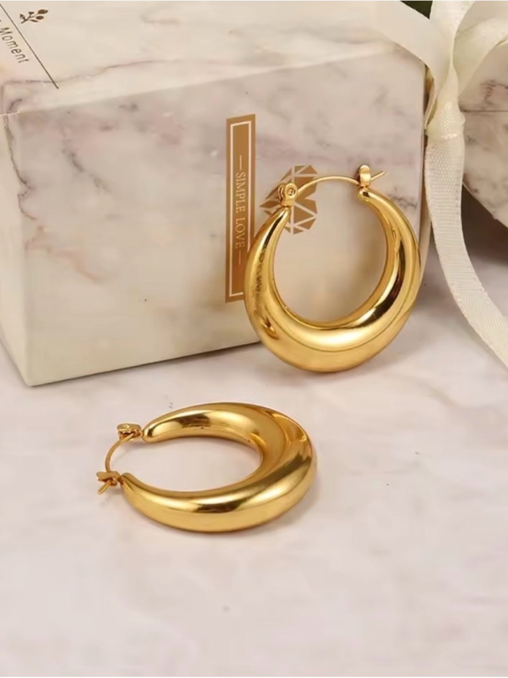 Hoop Earring Elegant Gold Hoop Earrings